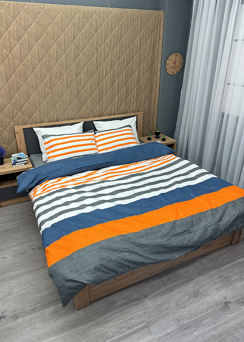Комплект постельного белья, Decorator Larsson Полуторный 145х215 разноцветная полоска (88-008) Киев - изображение 3
