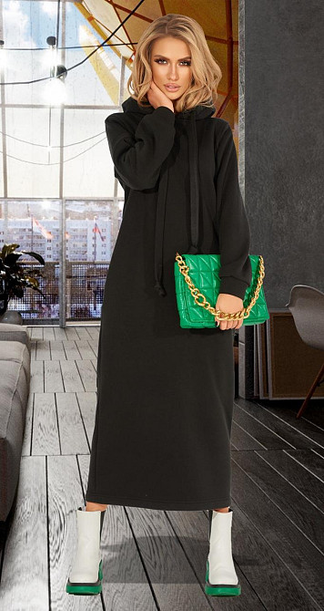 Тёплое длинное платье с начёсом (42-44) Киев - изображение 1