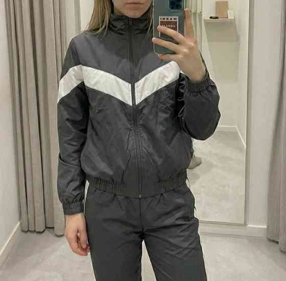 Женский плащевой костюм двойка: кофта и штаны в спортивном стиле плащевка эмми 46/48, Графит Одесса