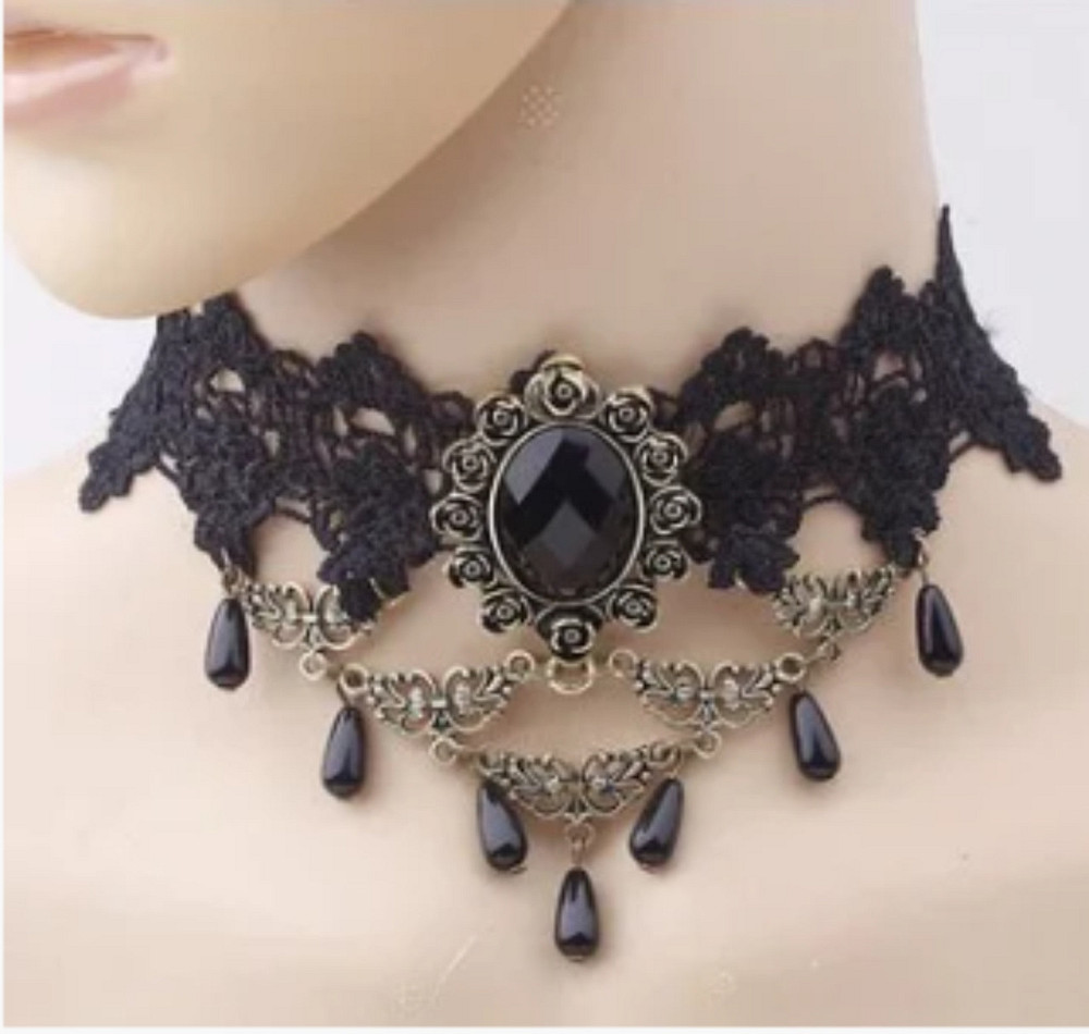 Чокер кольє на шию чорний Київ - фото 1