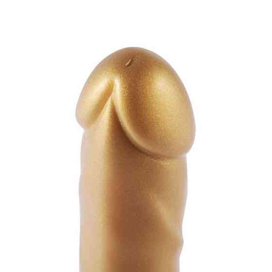 Золотий фалоімітатор Hismith 6.8″ Golden Silicone Dildo, система KlicLok Sex Aura Київ