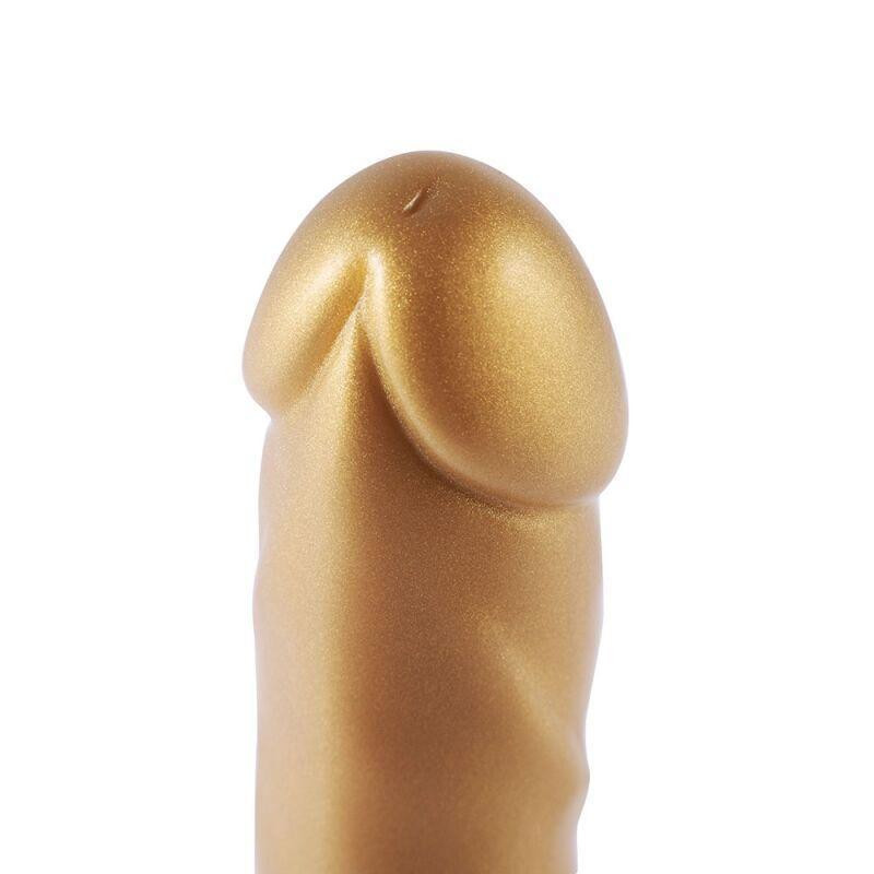 Золотий фалоімітатор Hismith 6.8″ Golden Silicone Dildo, система KlicLok Sex Aura Київ - фото 6