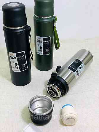 Термос металевий «Заряд енергії» 1000 мл утримання тепла до 12 годин зелений Київ