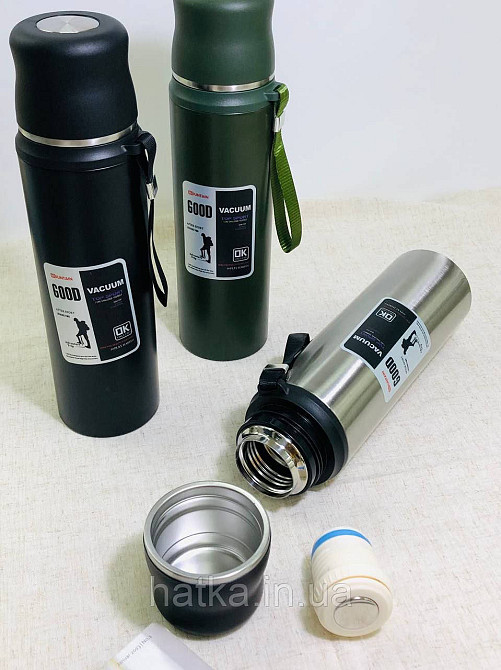 Термос металевий «Заряд енергії» 1000 мл утримання тепла до 12 годин зелений Київ - фото 2