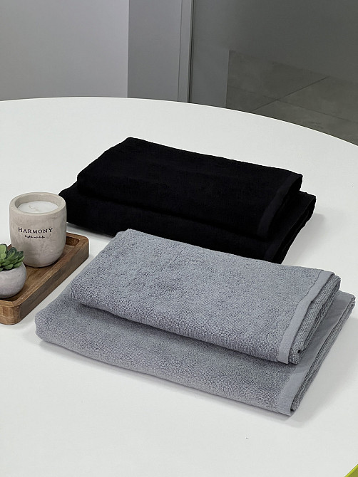 Полотенце банное Ideal Textile махровое 70х140 см 450 г/м2 Чорний 1 шт Черновцы - изображение 6