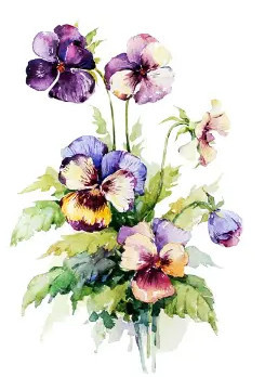 Термоаппликауия для одежды Анютины глазки Киев - изображение 1