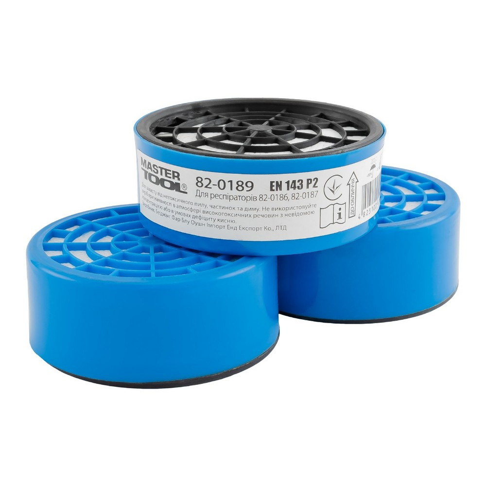 Фільтр змінний протиаерозольний MASTERTOOL EN 143 P2 набір 6 шт 82-0189 Коломия - фото 4