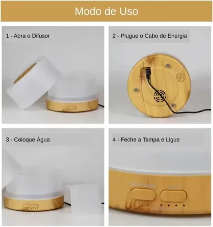 Увлажнитель воздуха очиститель 3в1 / Ультразвуковой бесшумный аромадифузор 700 мл / Портативный светодиодный ночник Коломыя