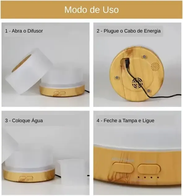 Увлажнитель воздуха очиститель 3в1 / Ультразвуковой бесшумный аромадифузор 700 мл / Портативный светодиодный ночник Коломыя - изображение 4