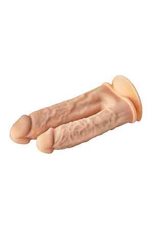 Фаллоимитатор двойной на присоске Dream ToysReal Love, термоактивный, бежевый Sex Aura Киев