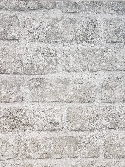 Шовілові на флізеліні Grandeco Anastasia метрові під цеглу структурні сірі білі Київ - фото 1