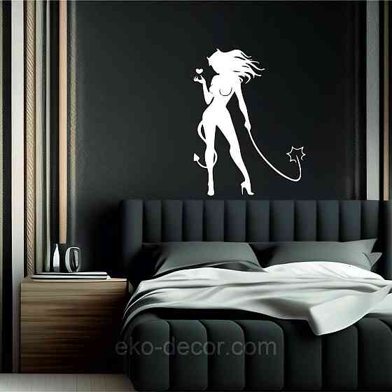 Декоративное настенное Панно «Дьяволица», Декор на стену 110*83 см, Белый Киев