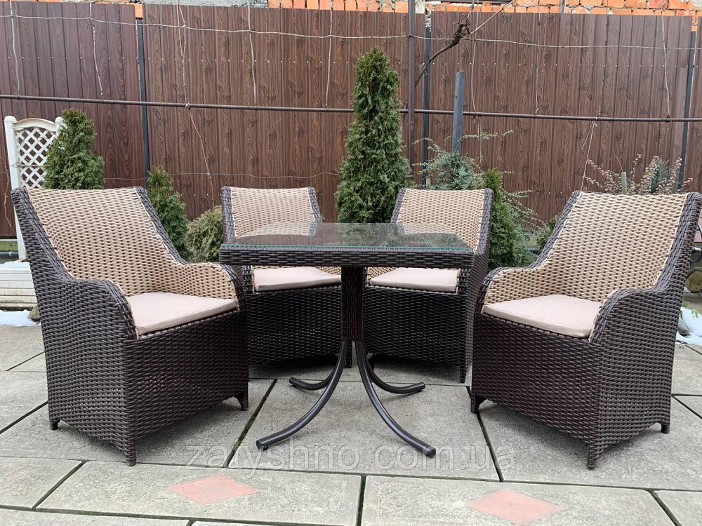 Мебель с ротангу, 4 кресла и стол плетеный Киев - изображение 3