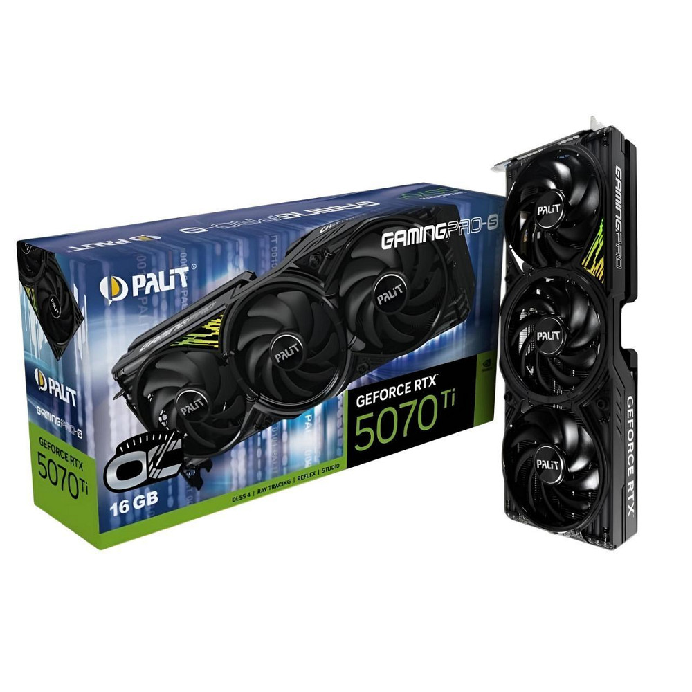 Відеокарта GF RTX 5070 Ti 16 GB GDDR7 GamingPro-S OC Palit (NE7507TS19T2-GB2031U) ( Black ) Харьков - изображение 9