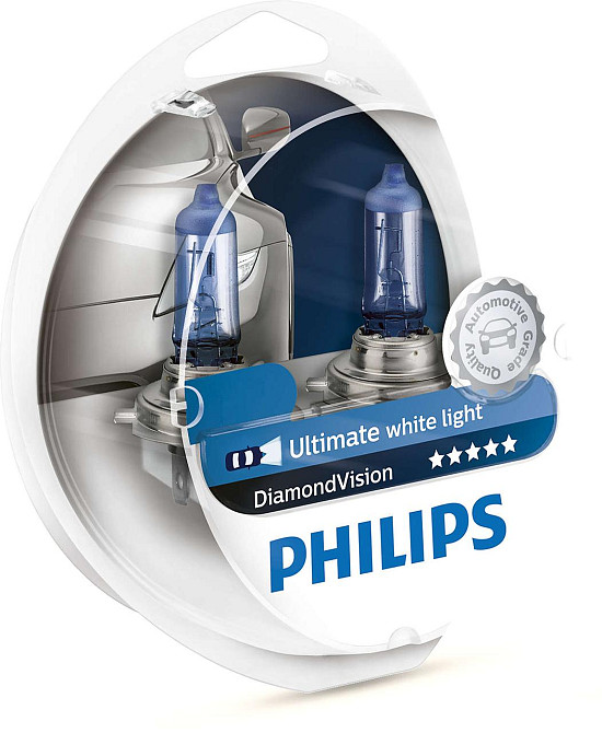 Комплект галогенових ламп PHILIPS H11 12362DVS2 Diamond Vision 5000 K 55 W 12 V PGJ19-2 (2 шт.) Харків - фото 1