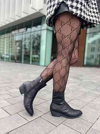 SANTINI Черевики жіночі SANTINI чорні натуральна шкіра висота 15см каблук 5см (10144111) Коломия