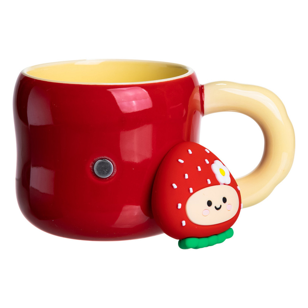 Кубок порцелянова з магнітом Поулиниця 400 (мл) подарункова кружка прикольна чашка для дітей на подарунок Червоний з жовтим SBR Київ - фото 4