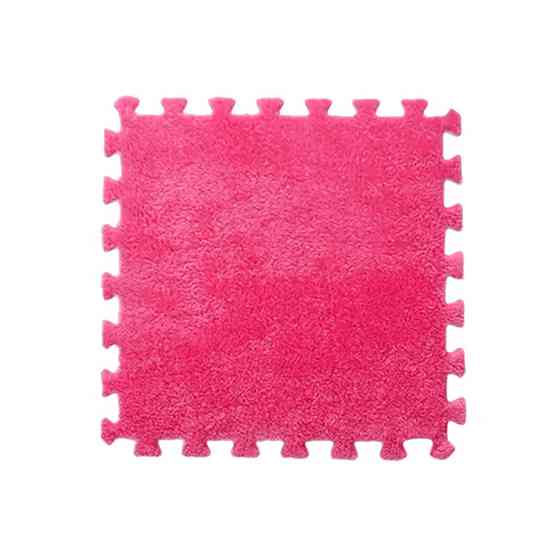 Пазл килимок м'який термокилим плюшевий 120х150см, 20 пазлів тепла підлога, термоковрик для дому, в дитячу кімнату, колір Fucia Кам'янець-Подільський