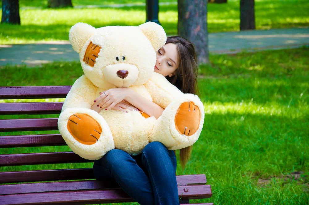 Плюшевий ведмедик М'яка іграшка Потап 90 см Персиковий Тернопіль - фото 5