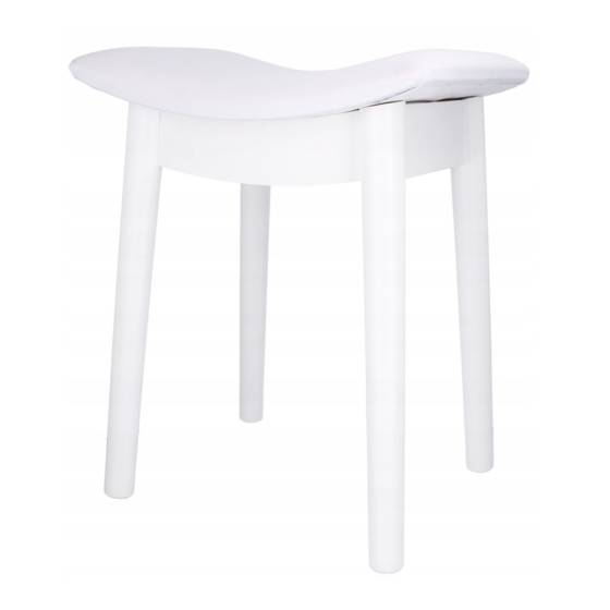 Табурет Chomik ROKA вигнутий у скандинавському стилі білий Київ
