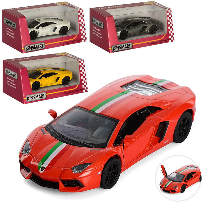 Машинка KT 5355 WF інерц., мет., 1:38, відкр. двері, гумові колеса, 4 кольори, кор., 16-7-8,5 см, шт Київ - фото 1