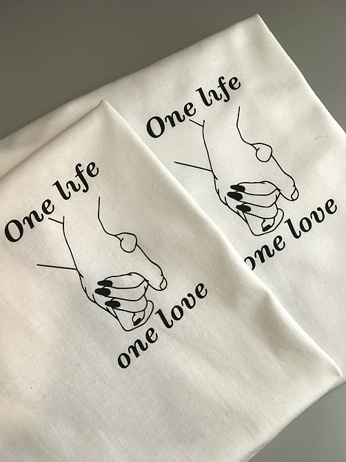 Парні футболки для хлопця та дівчини - One life/ One love Чернівці - фото 3