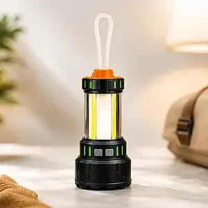 Акумуляторний ліхтар YES 303: ручний кемпінговий ліхтарик 900 лм, LED+COB, USB, АКБ 18650 та підвісна петля Одеса