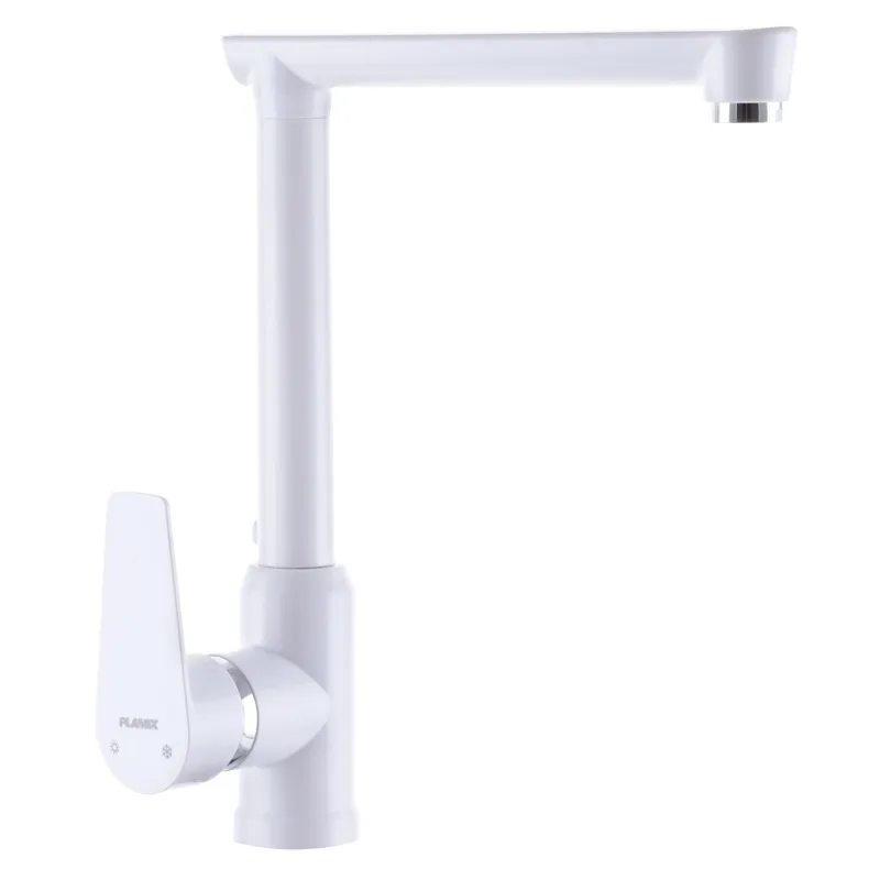 Змішувач для кухні Plamix Mario-017 White (з підведенням) (PM0608) Київ - фото 1