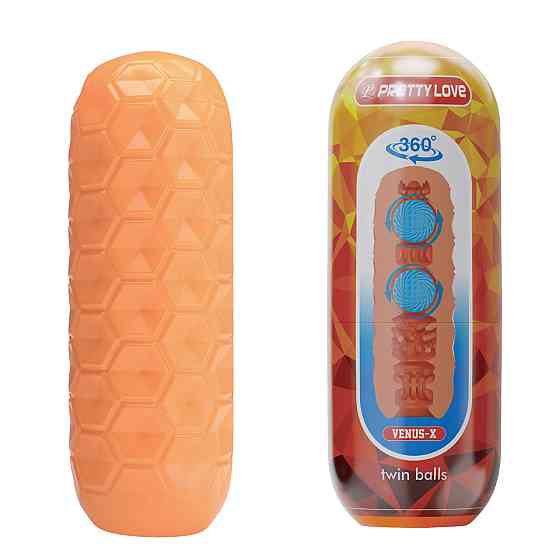 Мастурбатор Pretty Love Venus-X Orange с шариками для стимуляции, 18 х 6.5 см Sex Aura Киев