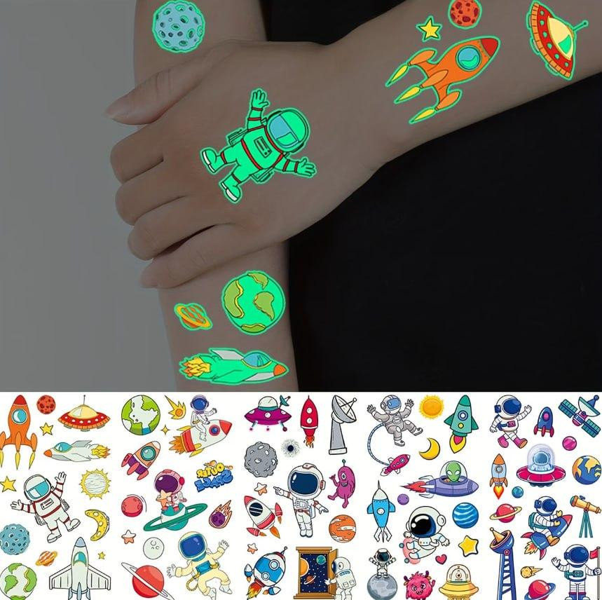 Набір наклейок Космос, що світяться в темряві, 5 листів Київ - фото 1