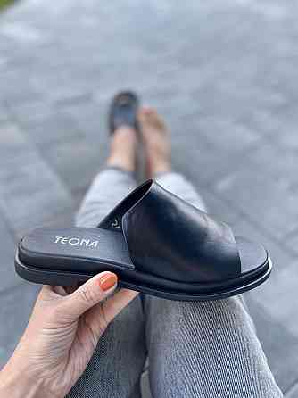 teona Шльопанці жіночі TEONA 166 чорні (літо, шкіра натуральна) (4107) 39 Коломия