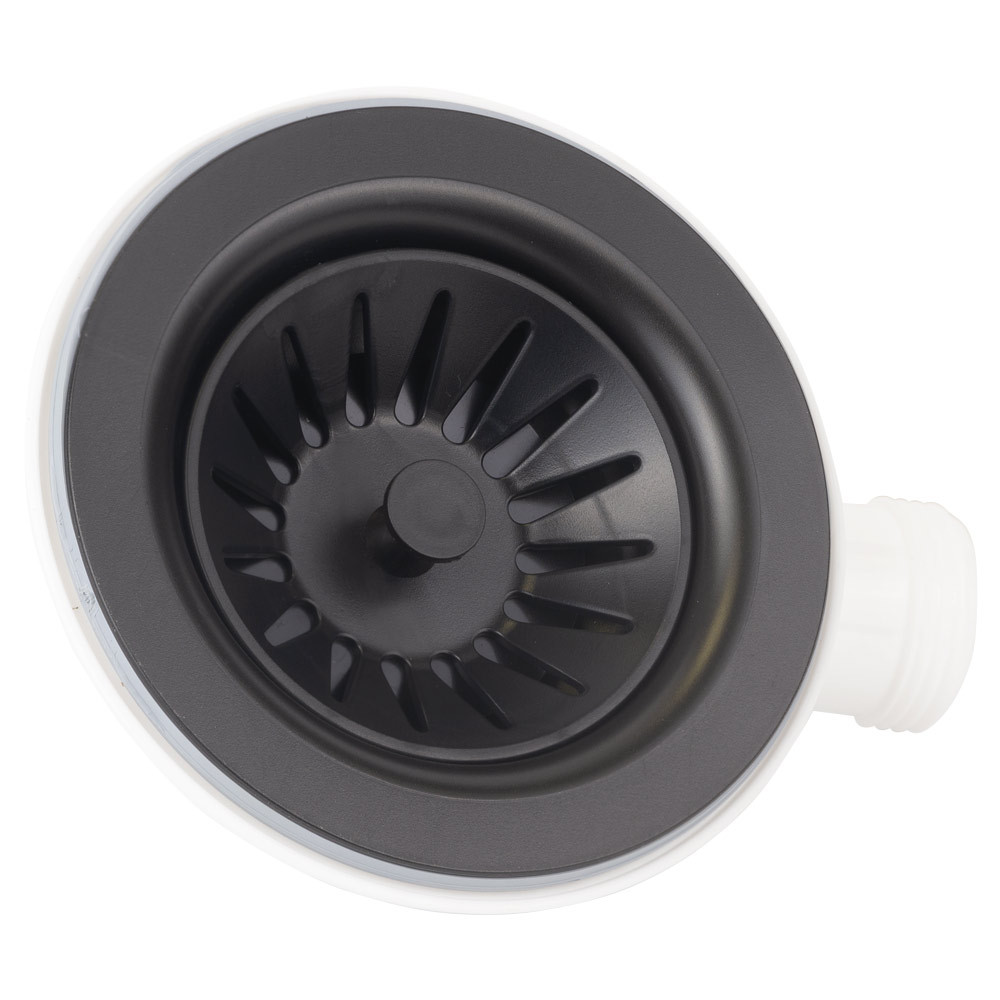 TAU Сифон для кухонной мойки с пластиковым выпуском 3½" выводом под стир. машину квадратным пер Киев - изображение 4