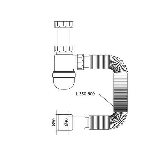 Сифон для умивальника Mixxus SU-05-A 1 1/2