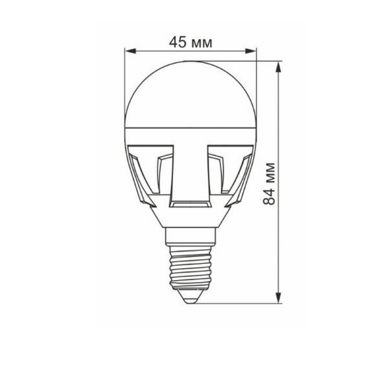 Лампа G45 7W E27 4100К 220V LED Videx Житомир