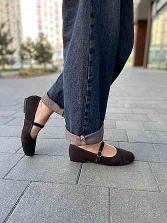 SEE SEVEN Балетки жіночі SEE SEVEN 1516 шоколадні (весна-осінь, замша натуральна) (5876) Коломия
