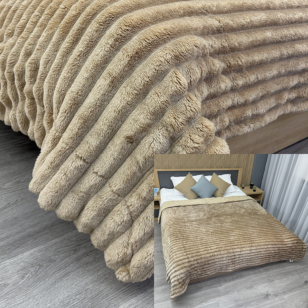 Плед 200х230 см (+-10см) на овчине 