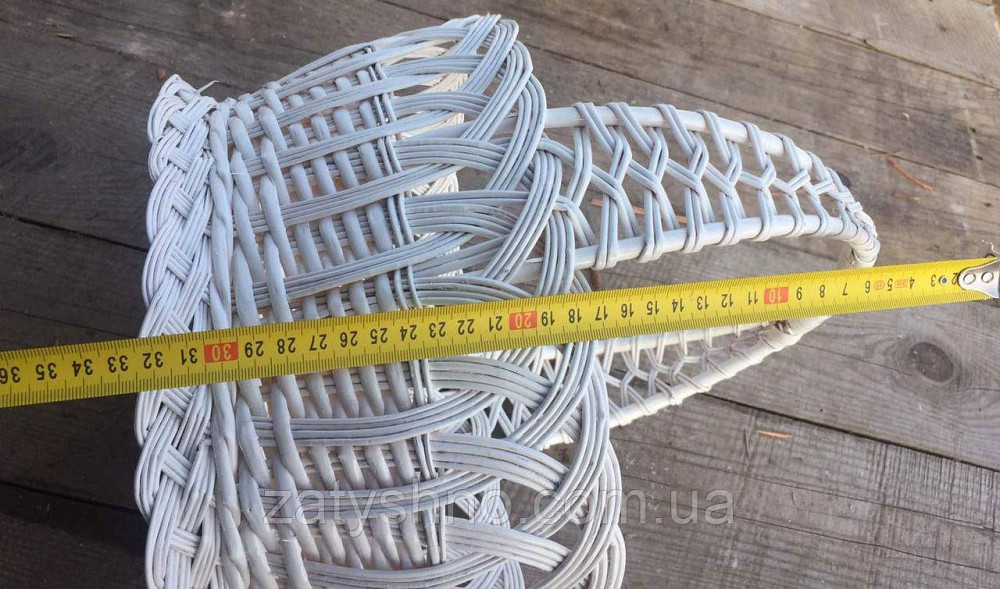 Кошик плетений з гарною ручкою | корзина плетена великодня ажурна | кошик із лози великий Київ - фото 3