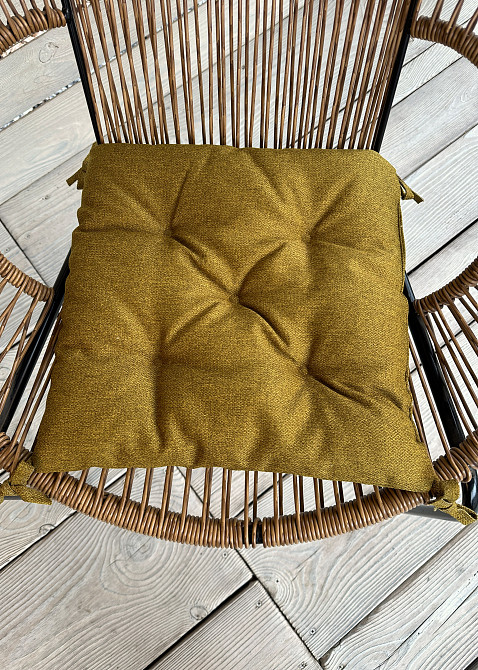 Подушка для стільців (38x38х5 см) Decorator Мальмо колір мустард 84-116 Київ - фото 3