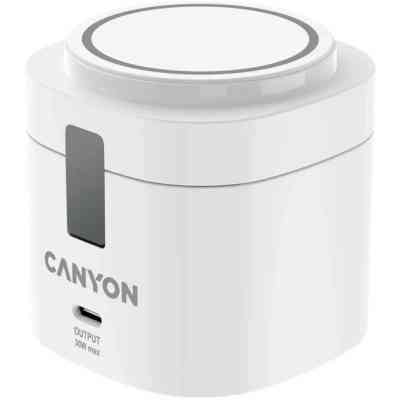 Зарядний пристрій Canyon 4-in-1 wireless charging stand 30W + charger 65W + cable 1.0m white (CNS-WCS405W) Вінниця