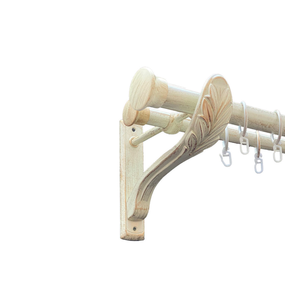 Карниз Orvit Дуо металевий дворядний ретро Біле Золото 25\19 мм 240 см (00-00010568) Львів - фото 1