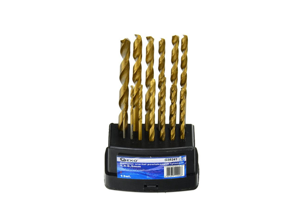Свердла металу "GeKo" HSS-TYT у пластиковій валізці, комплект 13шт: ( 1,5 - 6,5)мм Киев - изображение 2