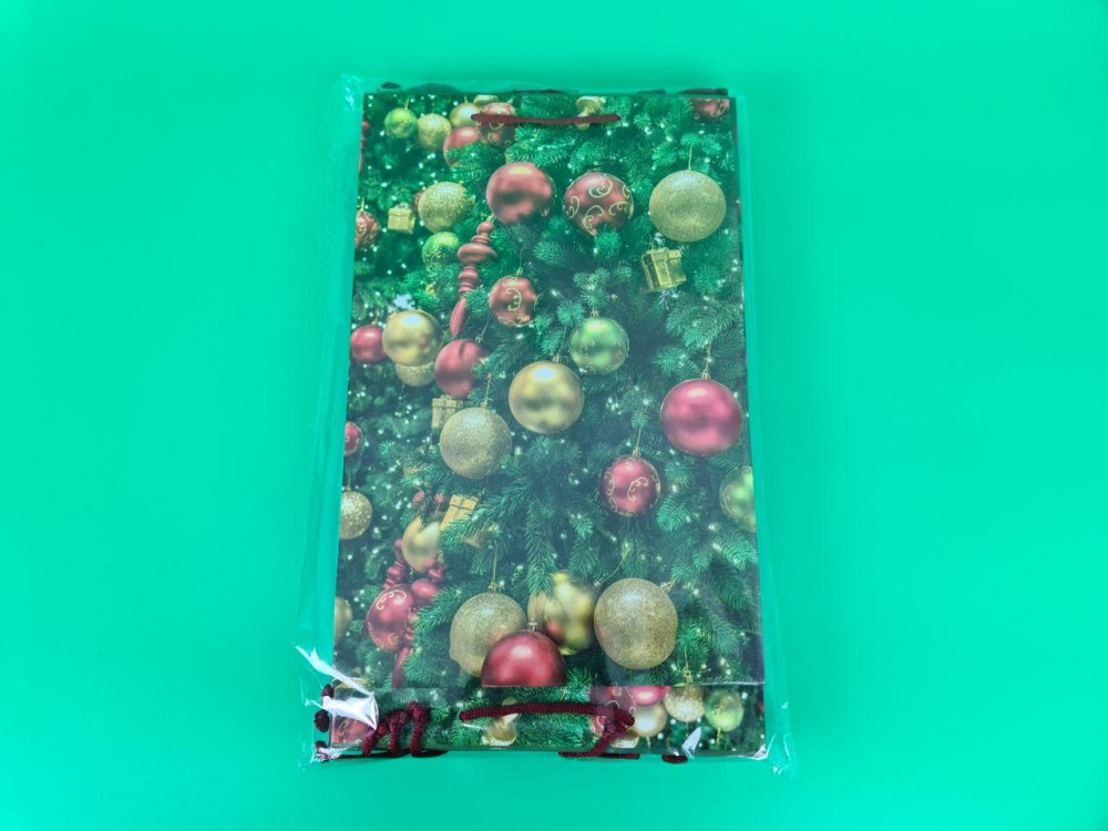 Большой бумажные пакет вертикальный 25/37/8 новогодний -016 (12 шт) Харьков - изображение 4