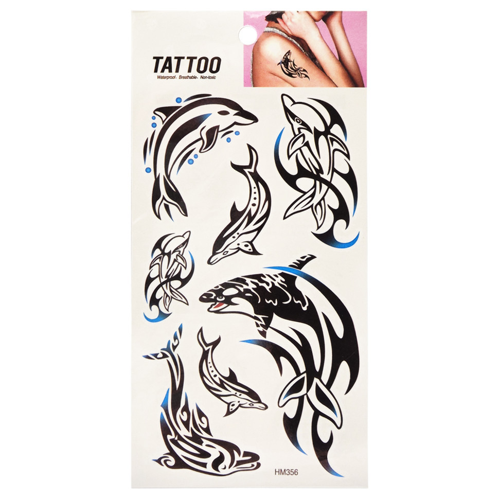 Тимчасове татуювання "Дельфіни Tattoo" 1020-HM356 Вінниця - фото 1