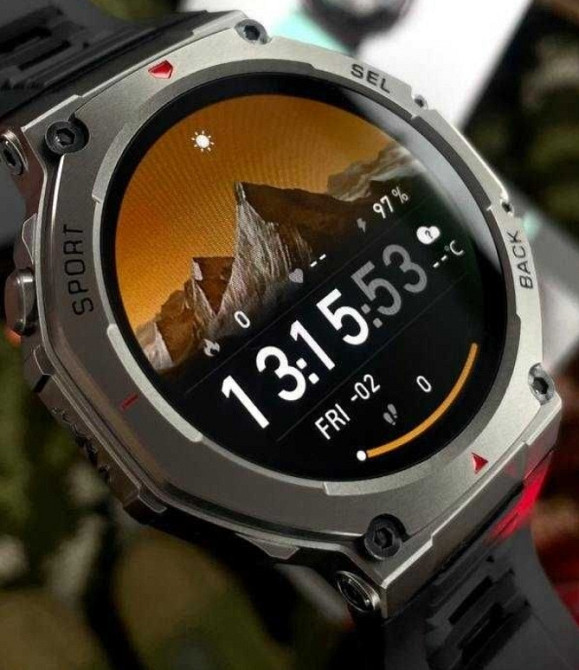 Годинник з пульсометром Modfit Titan Force GPS Black вологозахист 5АТМ. Київ - фото 7