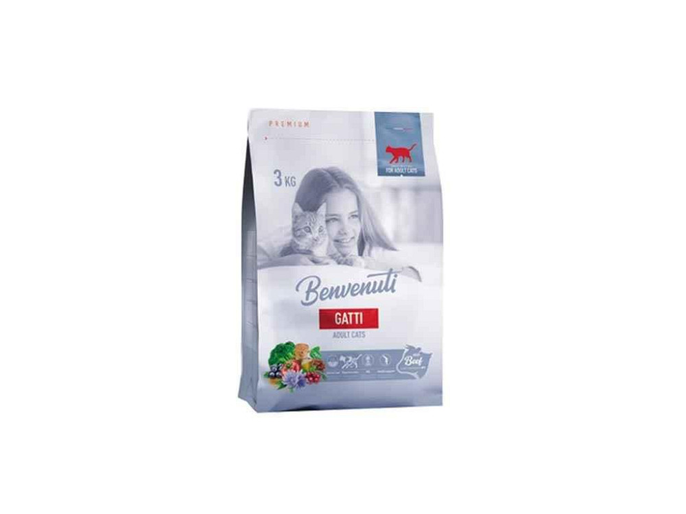Сухий корм для котів GATTI яловичина PREMIUM 3кг ТМ BENVENUTI Київ - фото 1