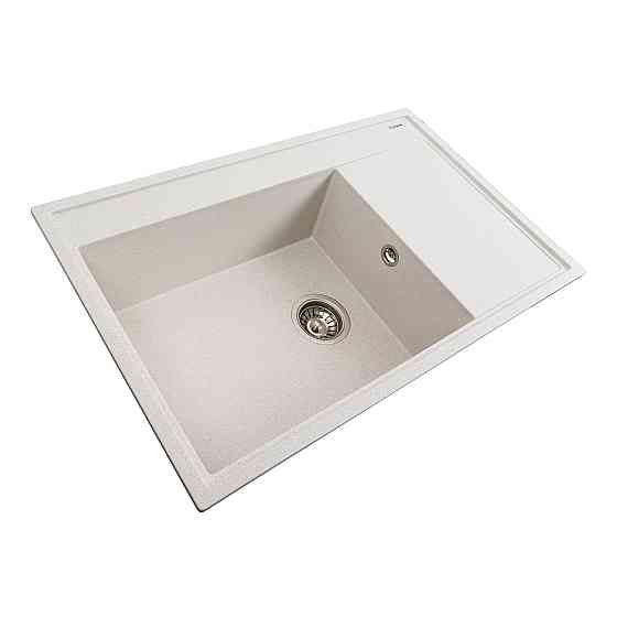 PLATINUM Гранітна мийка для кухні Platinum 7950 AZURIT матова Біла в крапку Київ