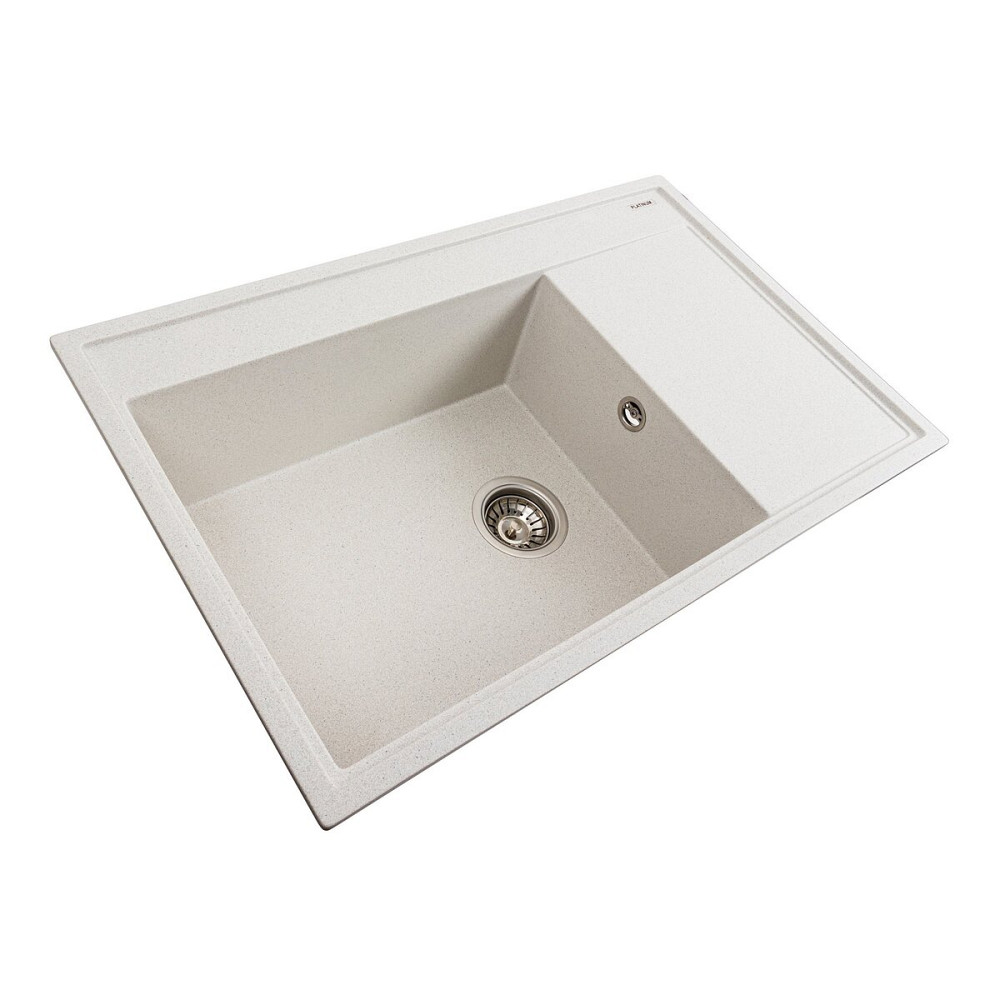 PLATINUM Гранітна мийка для кухні Platinum 7950 AZURIT матова Біла в крапку Київ - фото 2