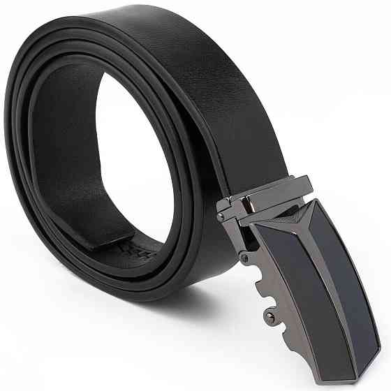 Ремінь чоловічий з автоматичною пряжкою Vintage 20282 Чорний Київ