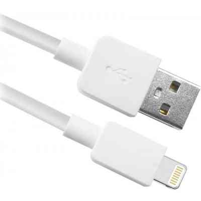 Дата кабель USB 2.0 AM to Lightning 1.0m white Defender (87496) Вінниця