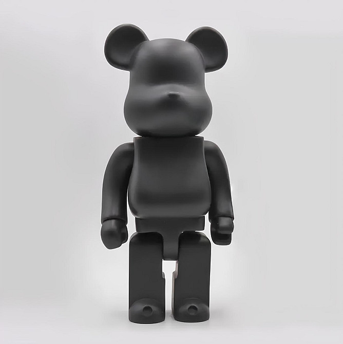 Дизайнерская игрушка Беарбрик 28 см чёрный. Статуэтка Bearbrick 400% Black. Bearbrick Киев - изображение 1